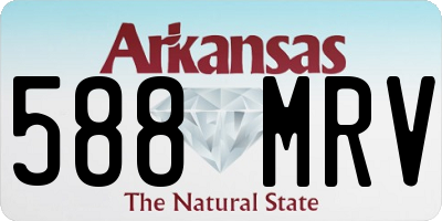 AR license plate 588MRV