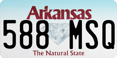 AR license plate 588MSQ