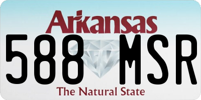 AR license plate 588MSR