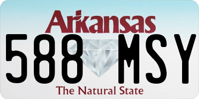 AR license plate 588MSY