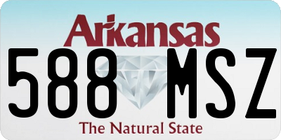 AR license plate 588MSZ