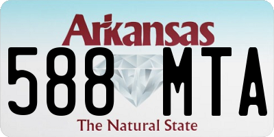 AR license plate 588MTA