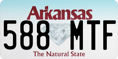 AR license plate 588MTF