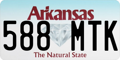 AR license plate 588MTK