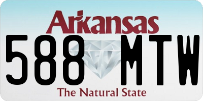 AR license plate 588MTW