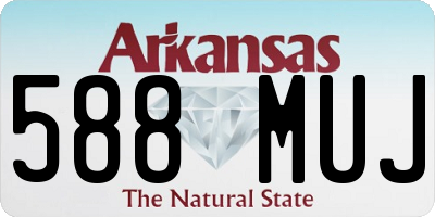 AR license plate 588MUJ