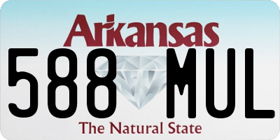 AR license plate 588MUL