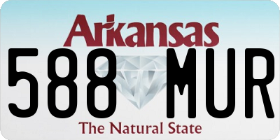 AR license plate 588MUR
