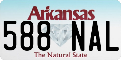AR license plate 588NAL