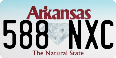 AR license plate 588NXC