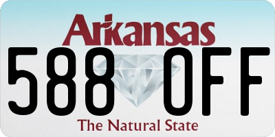 AR license plate 588OFF