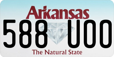 AR license plate 588UOO
