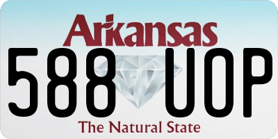 AR license plate 588UOP