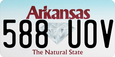 AR license plate 588UOV