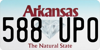 AR license plate 588UPO