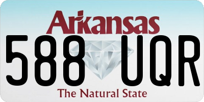 AR license plate 588UQR