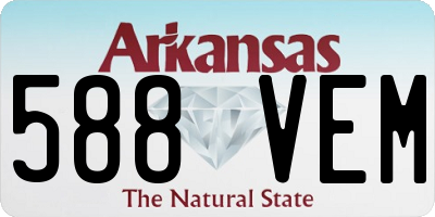 AR license plate 588VEM