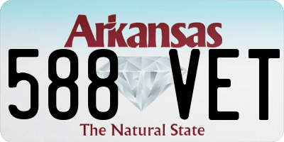 AR license plate 588VET