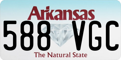 AR license plate 588VGC
