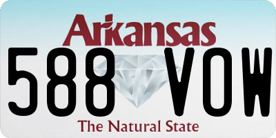 AR license plate 588VOW