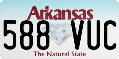 AR license plate 588VUC