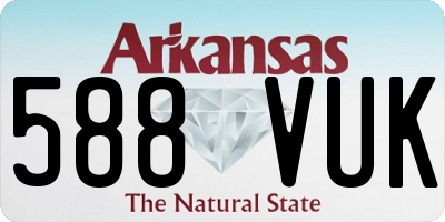 AR license plate 588VUK