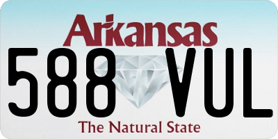 AR license plate 588VUL