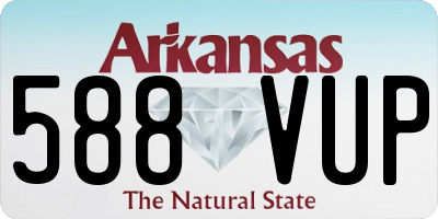 AR license plate 588VUP