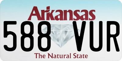 AR license plate 588VUR