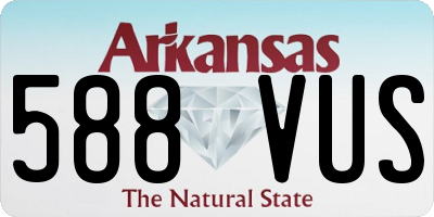 AR license plate 588VUS