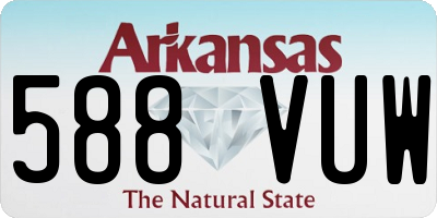 AR license plate 588VUW