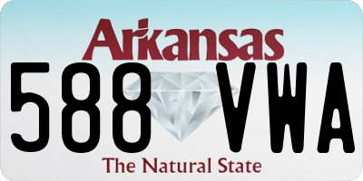 AR license plate 588VWA