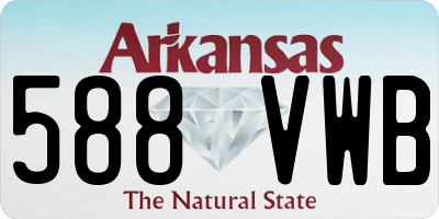 AR license plate 588VWB
