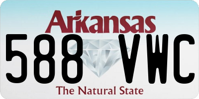 AR license plate 588VWC