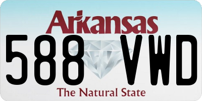 AR license plate 588VWD