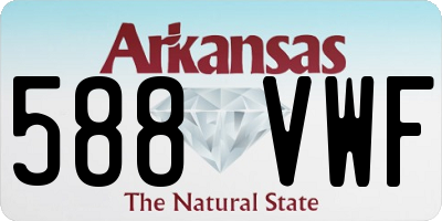 AR license plate 588VWF