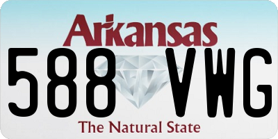 AR license plate 588VWG