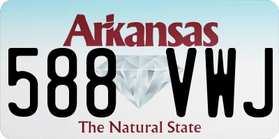 AR license plate 588VWJ