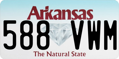 AR license plate 588VWM