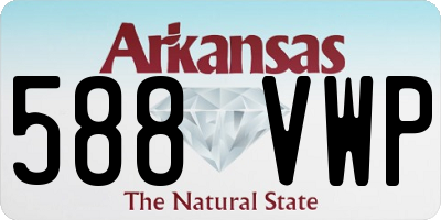 AR license plate 588VWP