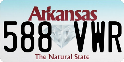 AR license plate 588VWR