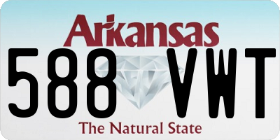 AR license plate 588VWT