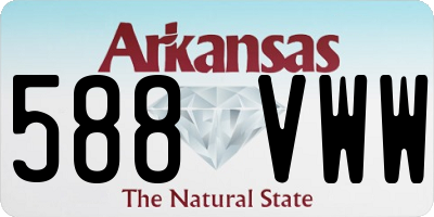 AR license plate 588VWW
