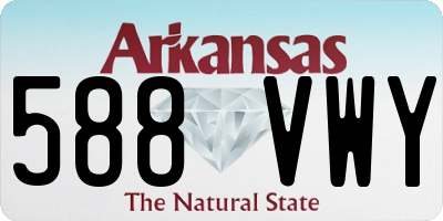 AR license plate 588VWY