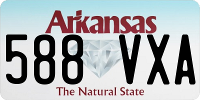 AR license plate 588VXA