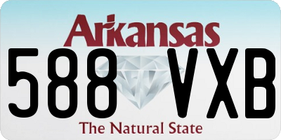 AR license plate 588VXB