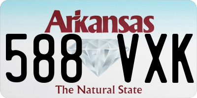 AR license plate 588VXK