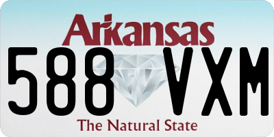 AR license plate 588VXM