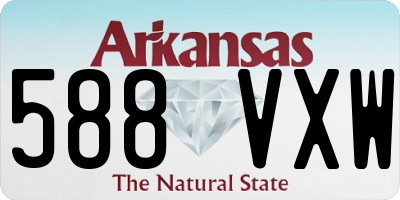 AR license plate 588VXW