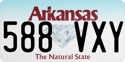 AR license plate 588VXY